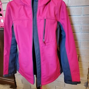 Pink and gray utility jacket